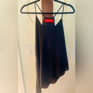 Akira Chicago Red Label Black Asymmetrical Top